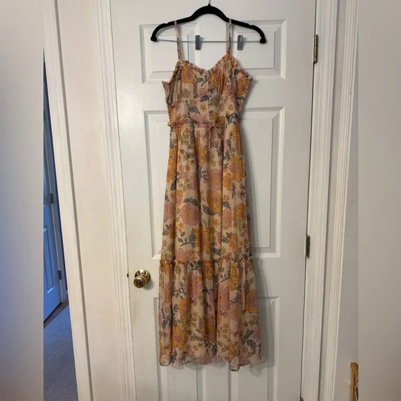 Patrons of Peace Floral Maxi Dress in Pink and Orange - Picture 1 of 5